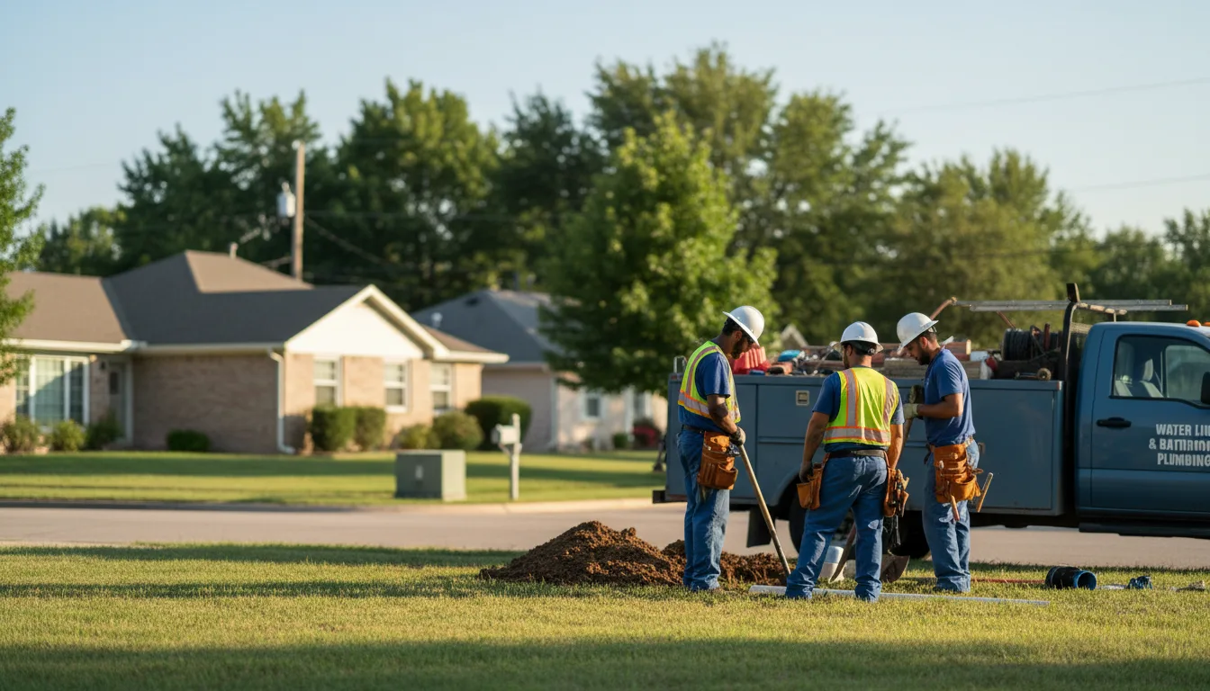 Residential water line and bathroom plumbing service in Hardaway, AL